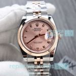Copy Rolex Datejust Rose Gold Dial 2-Tone Jubilee Men's Watch
